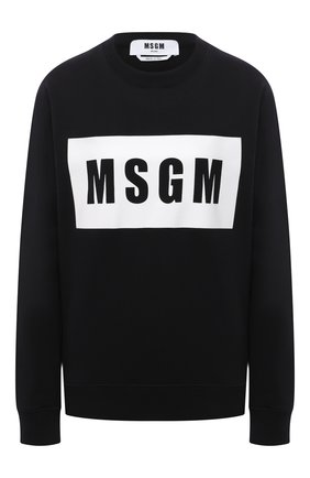 Женский хлопковый свитшот MSGM черного цвета по цене 16700 руб., арт. 3041MDM96 217299 | Фото 1 Женский хлопковый свитшот MSGM черного цвета, арт. 3041MDM96 217299 | Фото 1