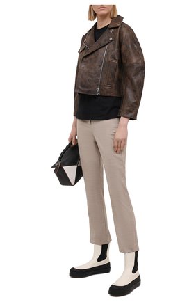 Женская хлопковая футболка MSGM черного цвета по цене 9300 руб., арт. 3041MDM100 217298 | Фото 2 Женская хлопковая футболка MSGM черного цвета, арт. 3041MDM100 217298 | Фото 2