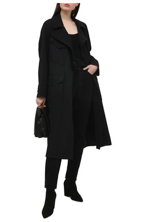 Женские замшевые ботильоны vera STUART WEITZMAN черного цвета по цене 56750 руб., арт. S0490 | Фото 2 Женские замшевые ботильоны vera STUART WEITZMAN черного цвета, арт. S0490 | Фото 2