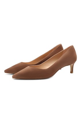 Женские замшевые туфли anny STUART WEITZMAN светло-коричневого цвета по цене 34050 руб., арт. S0584 | Фото 1 Женские замшевые туфли anny STUART WEITZMAN светло-коричневого цвета, арт. S0584 | Фото 1