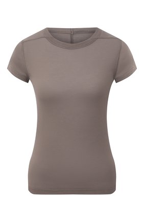 Женская футболка из вискозы и шелка RICK OWENS серого цвета по цене 25650 руб., арт. RP21S3235/JS | Фото 1 Женская футболка из вискозы и шелка RICK OWENS серого цвета, арт. RP21S3235/JS | Фото 1