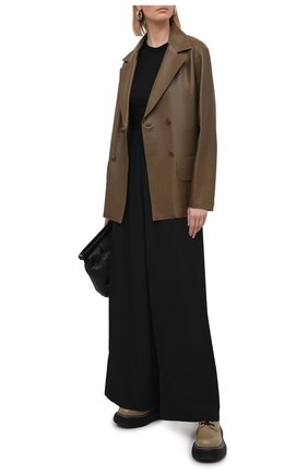 Женская футболка из вискозы и шелка RICK OWENS черного цвета по цене 25650 руб., арт. RP21S3235/JS | Фото 2 Женская футболка из вискозы и шелка RICK OWENS черного цвета, арт. RP21S3235/JS | Фото 2