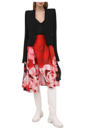 Женская хлопковая юбка ALEXANDER MCQUEEN красного цвета по цене 208500 руб., арт. 651667/QCACC | Фото 2 Женская хлопковая юбка ALEXANDER MCQUEEN красного цвета, арт. 651667/QCACC | Фото 2