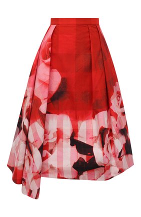 Женская хлопковая юбка ALEXANDER MCQUEEN красного цвета, арт. 651667/QCACC | Фото 1 (Стили: Романтичный; Длина Ж (юбки, платья, шорты): Миди; Материал подклада: Шелк; Материал внешний: Хлопок; Женское Кросс-КТ: Юбка-одежда; Региональные ограничения белый список (Axapta Mercury): RU)