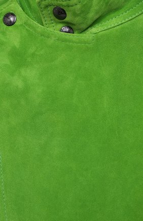 Женская замшевая куртка TOM FORD зеленого цвета, арт. CSL675-LEX226 | Фото 5 (Кросс-КТ: Куртка; Материал внешний: Замша, Натуральная кожа; Рукава: Длинные; Стили: Гламурный; Региональные ограничения белый список (Axapta Mercury): RU; Женское Кросс-КТ: Замша и кожа; Длина (верхняя одежда): Короткие; Материал подклада: Купро)