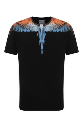 Мужская хлопковая футболка MARCELO BURLON черного цвета по цене 21250 руб., арт. CMAA018R21JER001 | Фото 1 Мужская хлопковая футболка MARCELO BURLON черного цвета, арт. CMAA018R21JER001 | Фото 1