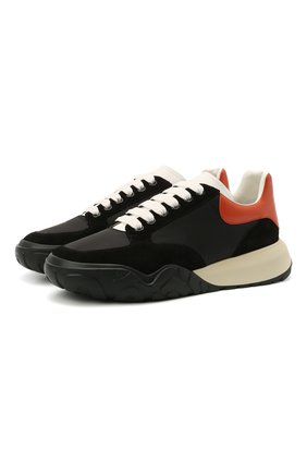 Мужские комбинированные кроссовки ALEXANDER MCQUEEN черного цвета по цене 42700 руб., арт. 653222/W4JY1 | Фото 1 Мужские комбинированные кроссовки ALEXANDER MCQUEEN черного цвета, арт. 653222/W4JY1 | Фото 1