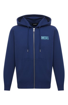 Мужской хлопковая толстовка DIESEL синего цвета по цене 16150 руб., арт. 00SAV1/0BAWT | Фото 1 Мужской хлопковая толстовка DIESEL синего цвета, арт. 00SAV1/0BAWT | Фото 1 (Мужское Кросс-КТ: Толстовка-одежда; Материал внешний: Хлопок; Рукава: Длинные; Стили: Спорт-шик; Длина (для топов): Стандартные)