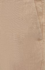 Мужские льняные брюки 120% LINO бежевого цвета, арт. T0M2411/0253/000 | Фото 5 (Длина (брюки, джинсы): Стандартные; Случай: Повседневный; Материал внешний: Лен; Стили: Кэжуэл)