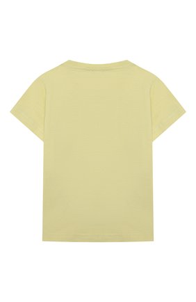 Детский хлопковая футболка IL GUFO желтого цвета, арт. P21TS271M0014/24M | Фото 2 (Рукава: Короткие; Материал внешний: Хлопок; Региональные ограничения белый список (Axapta Mercury): RU; Ростовка одежда: 18 мес | 86 см)
