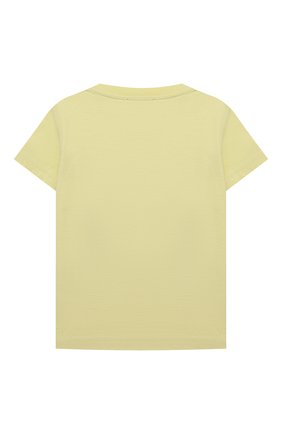 Детский хлопковая футболка IL GUFO желтого цвета, арт. P21TS271M0014/12M-18M | Фото 2 (Рукава: Короткие; Материал внешний: Хлопок; Региональные ограничения белый список (Axapta Mercury): RU; Ростовка одежда: 6 мес | 68 см, 12 мес | 80 см)