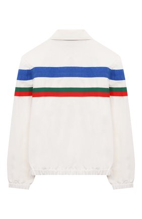 Детского хлопковый бомбер GUCCI белого цвета по цене 75350 руб., арт. 638167/XDBJL | Фото 2 Детского хлопковый бомбер GUCCI белого цвета, арт. 638167/XDBJL | Фото 2