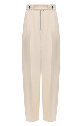 Женские брюки из вискозы и шелка JIL SANDER белого цвета по цене 127000 руб., арт. JSPS311205-WS390300 | Фото 1 Женские брюки из вискозы и шелка JIL SANDER белого цвета, арт. JSPS311205-WS390300 | Фото 1
