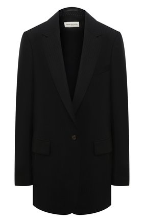 Женский шерстяной жакет DRIES VAN NOTEN темно-синего цвета по цене 99500 руб., арт. 211-10416-2155 | Фото 1 Женский шерстяной жакет DRIES VAN NOTEN темно-синего цвета, арт. 211-10416-2155 | Фото 1