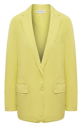 Женский хлопковый жакет DRIES VAN NOTEN желтого цвета по цене 82100 руб., арт. 211-10414-2279 | Фото 1 Женский хлопковый жакет DRIES VAN NOTEN желтого цвета, арт. 211-10414-2279 | Фото 1