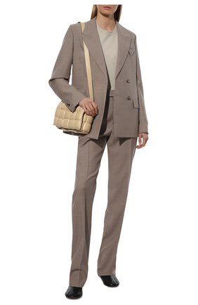 Женская хлопковая футболка BOTTEGA VENETA светло-бежевого цвета по цене 33950 руб., арт. 649060/VF1U0 | Фото 2 Женская хлопковая футболка BOTTEGA VENETA светло-бежевого цвета, арт. 649060/VF1U0 | Фото 2