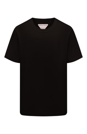 Женская хлопковая футболка BOTTEGA VENETA темно-синего цвета по цене 25400 руб., арт. 649060/VF1U0 | Фото 1 Женская хлопковая футболка BOTTEGA VENETA темно-синего цвета, арт. 649060/VF1U0 | Фото 1