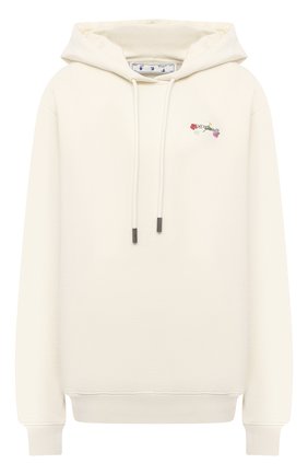 Женский хлопковое худи OFF-WHITE бежевого цвета по цене 58050 руб., арт. 0WBB035R21JER003 | Фото 1 Женский хлопковое худи OFF-WHITE бежевого цвета, арт. 0WBB035R21JER003 | Фото 1