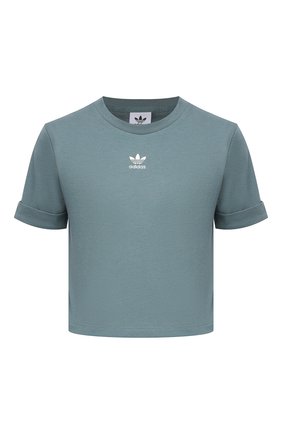 Женская хлопковая футболка ADIDAS ORIGINALS зеленого цвета по цене 1780 руб., арт. GN2808 | Фото 1 Женская хлопковая футболка ADIDAS ORIGINALS зеленого цвета, арт. GN2808 | Фото 1