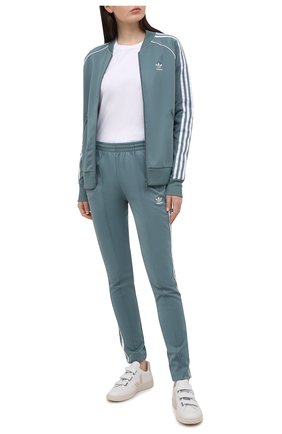 Женский толстовка ADIDAS ORIGINALS зеленого цвета по цене 5950 руб., арт. GN2944 | Фото 2 Женский толстовка ADIDAS ORIGINALS зеленого цвета, арт. GN2944 | Фото 2