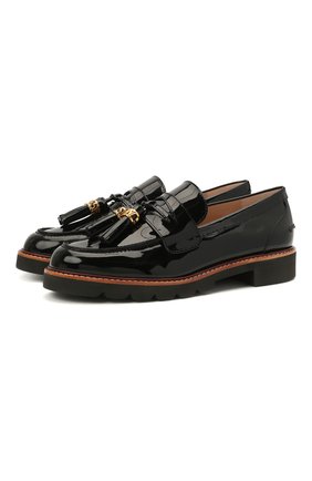 Женские кожаные лоферы manila signature STUART WEITZMAN черного цвета по цене 38600 руб., арт. S1446 | Фото 1 Женские кожаные лоферы manila signature STUART WEITZMAN черного цвета, арт. S1446 | Фото 1