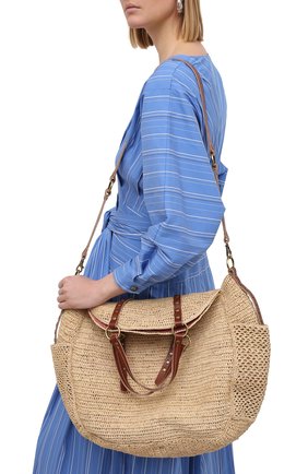 Женская сумка sam SANS-ARCIDET бежевого цвета по цене 35550 руб., арт. SAM BAG S21/L | Фото 5 Женская сумка sam SANS-ARCIDET бежевого цвета, арт. SAM BAG S21/L | Фото 5 (Материал: Растительное волокно; Ремень/цепочка: На ремешке; Размер: large)