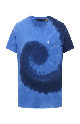 Женская хлопковая футболка POLO RALPH LAUREN синего цвета по цене 10400 руб., арт. 211838150 | Фото 1 Женская хлопковая футболка POLO RALPH LAUREN синего цвета, арт. 211838150 | Фото 1