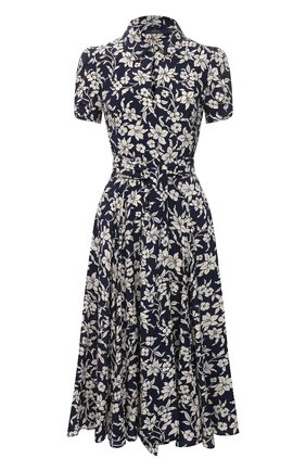Женское платье из вискозы POLO RALPH LAUREN синего цвета по цене 36600 руб., арт. 211827787 | Фото 1 Женское платье из вискозы POLO RALPH LAUREN синего цвета, арт. 211827787 | Фото 1