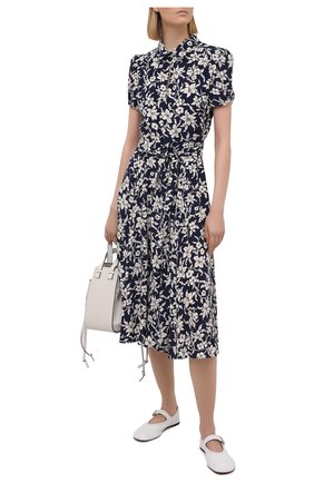 Женское платье из вискозы POLO RALPH LAUREN синего цвета по цене 36600 руб., арт. 211827787 | Фото 2 Женское платье из вискозы POLO RALPH LAUREN синего цвета, арт. 211827787 | Фото 2
