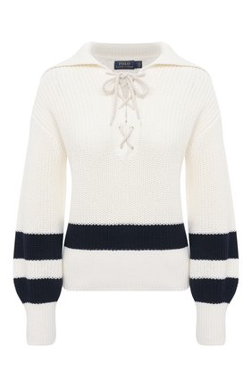 Женский хлопковый свитер POLO RALPH LAUREN кремвого цвета по цене 29250 руб., арт. 211827554 | Фото 1 Женский хлопковый свитер POLO RALPH LAUREN кремвого цвета, арт. 211827554 | Фото 1