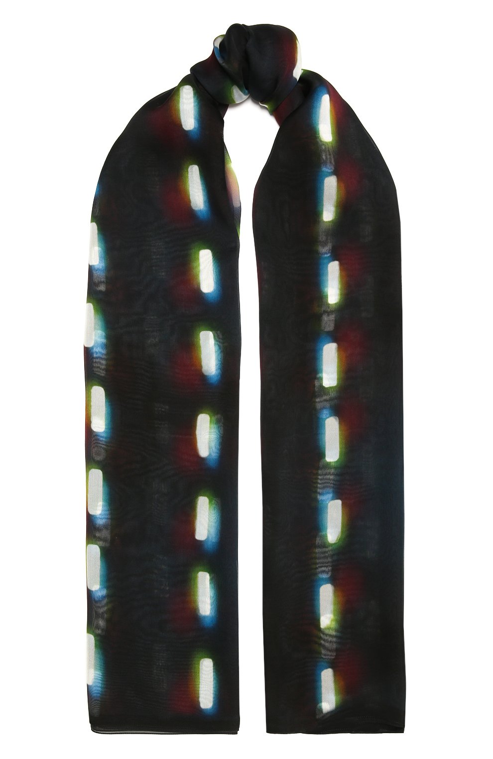 Женский шелковый шарф DRIES VAN NOTEN черного цвета, арт. 211-11303-001 | Фото 1 (Материал: Текстиль, Шелк)