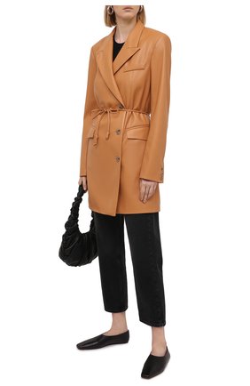 Женский жакет из экокожи NANUSHKA оранжевого цвета по цене 83250 руб., арт. REMI_NUDE_VEGAN LEATHER | Фото 2 Женский жакет из экокожи NANUSHKA оранжевого цвета, арт. REMI_NUDE_VEGAN LEATHER | Фото 2
