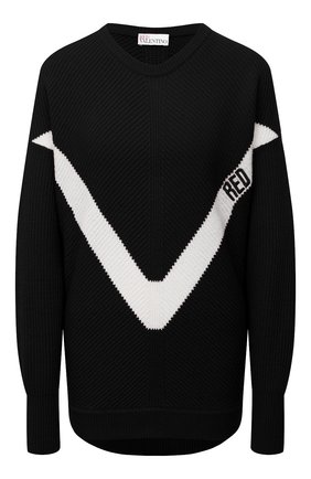 Женский свитер REDVALENTINO черного цвета по цене 47150 руб., арт. VR3KC06D/5NF | Фото 1 Женский свитер REDVALENTINO черного цвета, арт. VR3KC06D/5NF | Фото 1