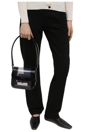 Женская сумка la prima GIORGIO ARMANI черного цвета, арт. Y1E138/YJ09A | Фото 2 (Сумки-технические: Сумки top-handle; Материал: Натуральная кожа; Размер: mini; Ремень/цепочка: На ремешке)