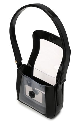 Женская сумка la prima GIORGIO ARMANI черного цвета, арт. Y1E138/YJ09A | Фото 4 (Сумки-технические: Сумки top-handle; Материал: Натуральная кожа; Размер: mini; Ремень/цепочка: На ремешке)