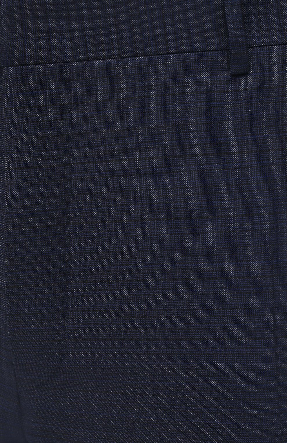 Мужские шерстяные брюки CANALI темно-синего цвета, арт. 71019/AA02524/60-64 | Фото 5 (Big sizes: Big Sizes; Материал внешний: Шерсть; Длина (брюки, джинсы): Стандартные; Стили: Классический; Случай: Формальный; Материал подклада: Вискоза)