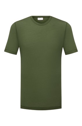 Мужская хлопковая футболка DRIES VAN NOTEN зеленого цвета по цене 9950 руб., арт. 211-21102-2607 | Фото 1 Мужская хлопковая футболка DRIES VAN NOTEN зеленого цвета, арт. 211-21102-2607 | Фото 1