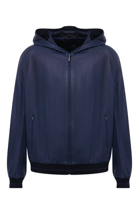 Мужской кожаный бомбер ZILLI синего цвета по цене 1075000 руб., арт. MAT-PLAYM-01339/0001 | Фото 1 Мужской кожаный бомбер ZILLI синего цвета, арт. MAT-PLAYM-01339/0001 | Фото 1 (Длина (верхняя одежда): Короткие; Материал подклада: Шелк; Рукава: Длинные; Кросс-КТ: Куртка; Стили: Кэжуэл; Принт: Без принта; Мужское Кросс-КТ: Кожа и замша; Материал внешний: Натуральная кожа; Региональные ограничения белый список (Axapta Mercury): RU)