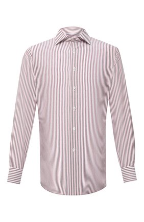 Мужская сорочка из хлопка и льна BRIONI коричневого цвета по цене 54500 руб., арт. RCA10N/P005R | Фото 1 Мужская сорочка из хлопка и льна BRIONI коричневого цвета, арт. RCA10N/P005R | Фото 1 (Длина (для топов): Стандартные; Материал внешний: Лен, Хлопок; Рукава: Длинные; Случай: Формальный; Принт: Полоска; Стили: Классический; Рубашки М: Regular Fit; Манжеты: На пуговицах; Воротник: Акула; Региональные ограничения белый список (Axapta Mercury): RU)
