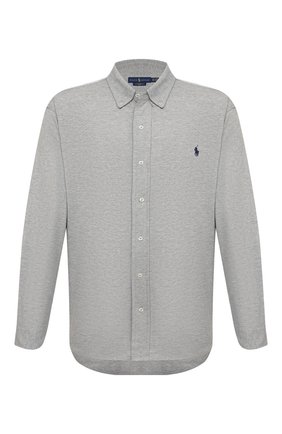 Мужская хлопковая рубашка POLO RALPH LAUREN серого цвета по цене 12400 руб., арт. 711654408/PRL BS | Фото 1 Мужская хлопковая рубашка POLO RALPH LAUREN серого цвета, арт. 711654408/PRL BS | Фото 1
