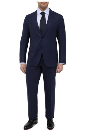 Мужской шерстяной костюм ZEGNA COUTURE синего цвета по цене 470000 руб., арт. 922N02/21L2N5 | Фото 1 Мужской шерстяной костюм ZEGNA COUTURE синего цвета, арт. 922N02/21L2N5 | Фото 1 (Материал подклада: Купро; Рукава: Длинные; Материал внешний: Шерсть; Костюмы М: Однобортный; Стили: Классический)