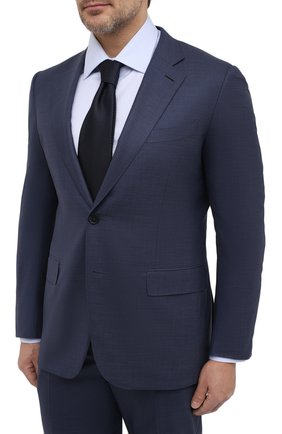 Мужской шерстяной костюм ZEGNA COUTURE синего цвета по цене 369000 руб., арт. 922N03/21L2N5 | Фото 2 Мужской шерстяной костюм ZEGNA COUTURE синего цвета, арт. 922N03/21L2N5 | Фото 2 (Материал подклада: Купро; Рукава: Длинные; Материал внешний: Шерсть; Стили: Классический; Костюмы М: Однобортный)
