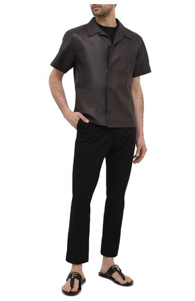 Мужские кожаные шлепанцы TOM FORD черного цвета по цене 76550 руб., арт. J1307T-LCL076 | Фото 2 Мужские кожаные шлепанцы TOM FORD черного цвета, арт. J1307T-LCL076 | Фото 2 (Материал внутренний: Натуральная кожа)