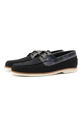 Мужские замшевые топсайдеры SANTONI темно-синего цвета по цене 49950 руб., арт. MGPT17145JV1SIMCU53 | Фото 1 Мужские замшевые топсайдеры SANTONI темно-синего цвета, арт. MGPT17145JV1SIMCU53 | Фото 1 (Материал внутренний: Натуральная кожа; Стили: Кэжуэл; Материал внешний: Замша)