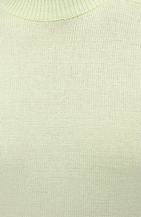 Мужской свитер из хлопка и шелка LORO PIANA светло-зеленого цвета, арт. FAI0661 | Фото 5 (Материал внешний: Шелк, Хлопок; Рукава: Длинные; Принт: Без принта; Длина (для топов): Стандартные; Региональные ограничения белый список (Axapta Mercury): RU; Мужское Кросс-КТ: Свитер-одежда; Стили: Кэжуэл)