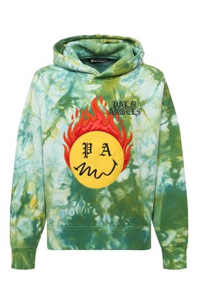 Мужской хлопковое худи PALM ANGELS зеленого цвета по цене 93450 руб., арт. PMBB098R21FLE0035718 | Фото 1 Мужской хлопковое худи PALM ANGELS зеленого цвета, арт. PMBB098R21FLE0035718 | Фото 1