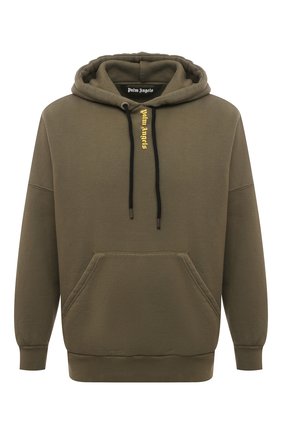Мужской хлопковое худи PALM ANGELS хаки цвета по цене 36800 руб., арт. PMBB036R21FLE0035618 | Фото 1 Мужской хлопковое худи PALM ANGELS хаки цвета, арт. PMBB036R21FLE0035618 | Фото 1