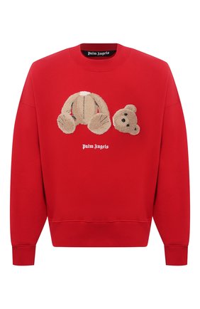 Мужской хлопковый свитшот PALM ANGELS красного цвета по цене 59450 руб., арт. PMBA026R21FLE0012560 | Фото 1 Мужской хлопковый свитшот PALM ANGELS красного цвета, арт. PMBA026R21FLE0012560 | Фото 1