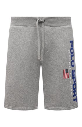 Мужские хлопковые шорты POLO RALPH LAUREN серого цвета по цене 8995 руб., арт. 710835767 | Фото 1 Мужские хлопковые шорты POLO RALPH LAUREN серого цвета, арт. 710835767 | Фото 1 (Длина Шорты М: До колена; Материал внешний: Хлопок; Принт: С принтом; Стили: Спорт-шик; Кросс-КТ: Трикотаж, Спорт)