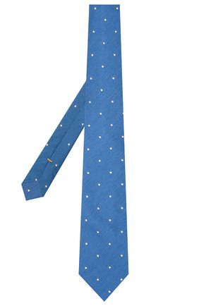 Мужской галстук из шелка и хлопка ETON синего цвета, арт. A000 33001 | Фото 2 (Материал: Хлопок, Текстиль, Шелк; Принт: С принтом)